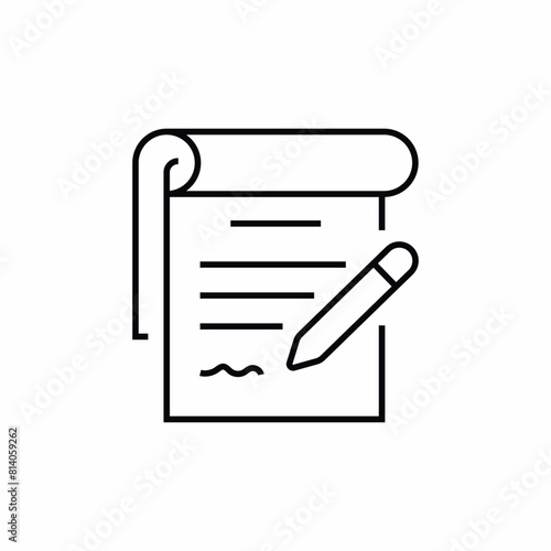 document file sign signature icon