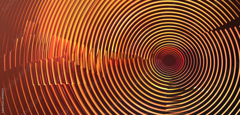 Sunset gradients fill concentric circles, creating a warm glow. Sunset gradients fill concentric circles, creating a warm glow.