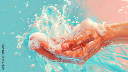 Keep your hands clean by washing them with soap to prevent the spread of coronavirus. photo