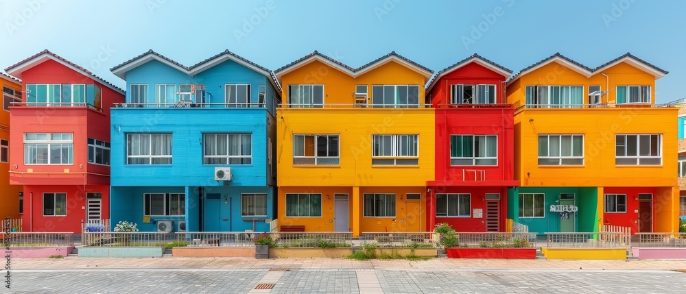 Newly constructed houses on a recently developed residential area
