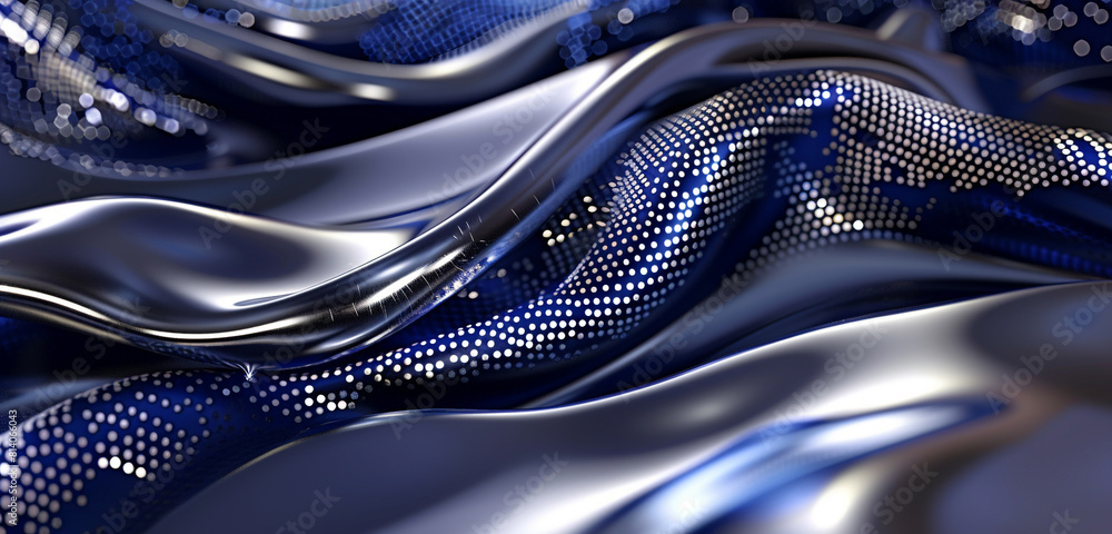 Sophisticated indigo and platinum dot wave, sleek and modern in style. Sophisticated indigo and platinum dot wave, sleek and modern in style.