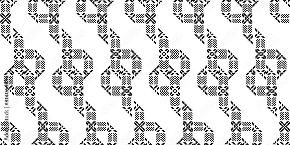 Techno vector chains, seamless pattern. Vector element
