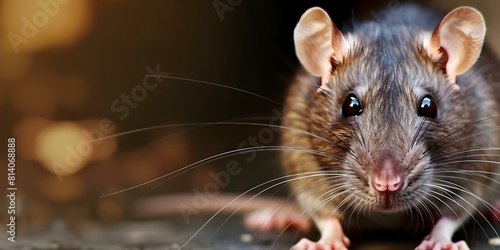 Closeup of rats in dark basement minimalistic description. Concept Rats, Closeup, Dark Basement, Minimalistic photo
