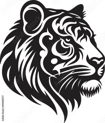 Wallpaper Mural tiger head Silhouette vector illustration design Torontodigital.ca