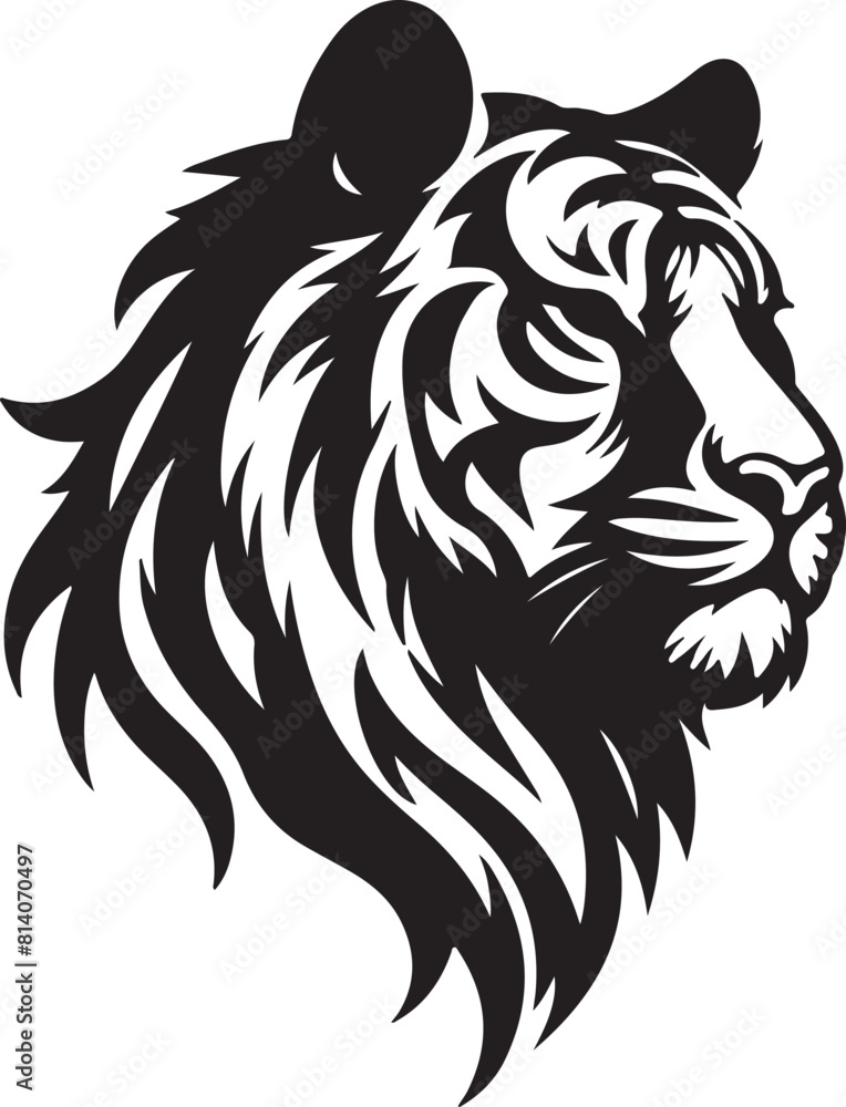 tiger head Silhouette vector illustration design tiger head Silhouette vector illustration design