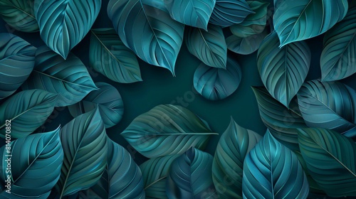 Abstract leaves in the background  a pattern that resembles nature s design. Bright green decoration  a representation of plant life.