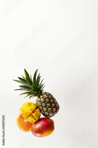 Dynamic Fruit Composition  Pineapple  Oranges  and Mango