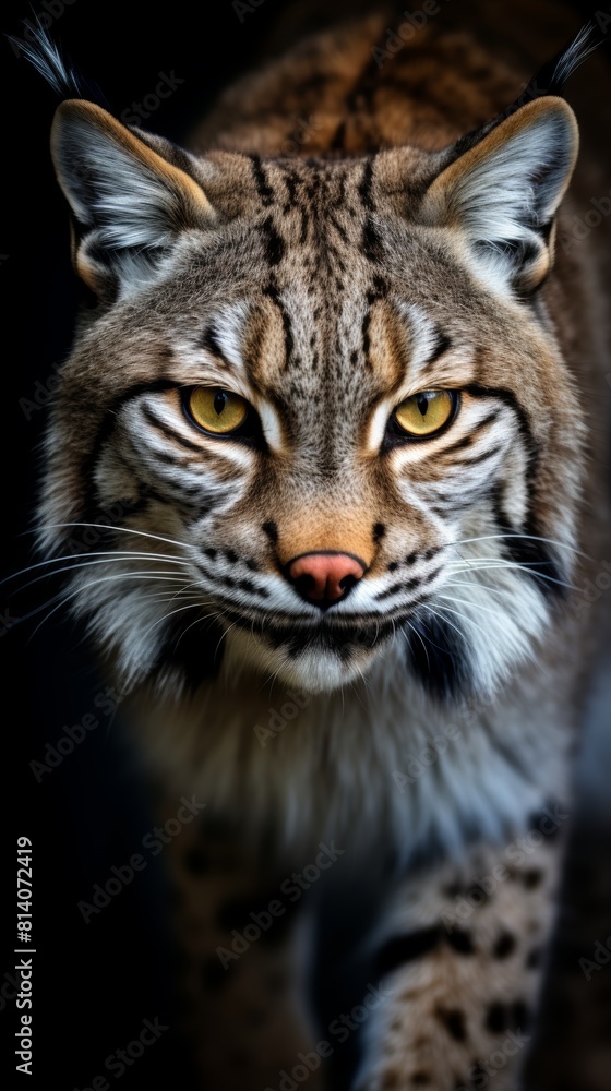 Fierce Bobcat Stares Down the Camera Generative AI Fierce Bobcat Stares Down the Camera Generative AI