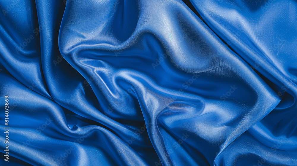 Obraz premium Electric blue paper texture with a shimmering silk effect, adding vibrancy and luxury to designs.