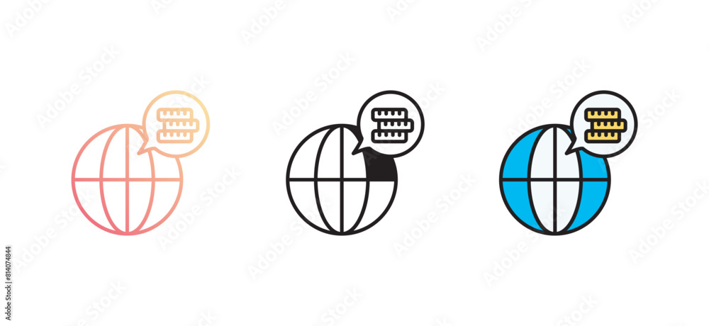 World icon design with white background stock illustration World icon design with white background stock illustration