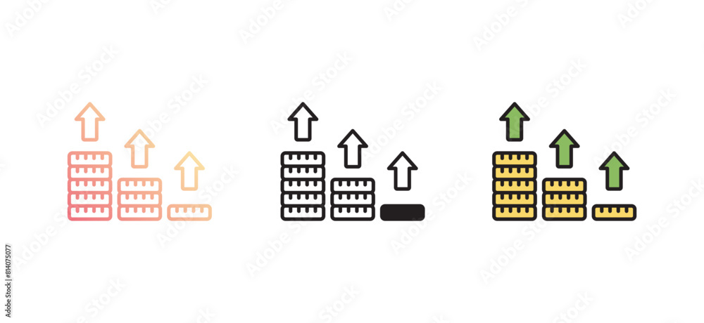 Growth icon design with white background stock illustration