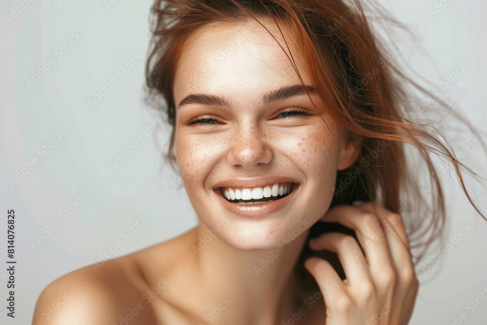 Beauty face skin woman beautiful eyes and lips tanned skin Beauty face skin woman beautiful eyes and lips tanned skin