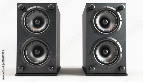 high quality pc speakers isolated on a whit