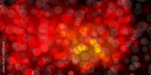 Dark Orange vector background with spots.