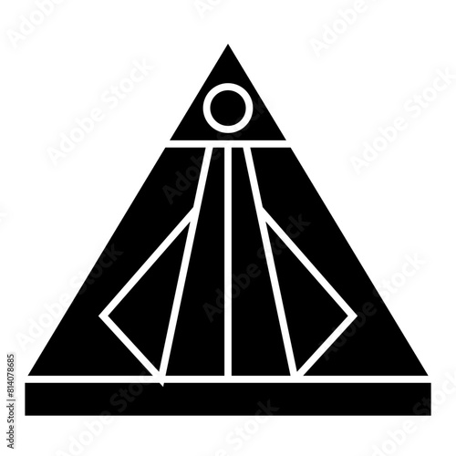 Camping tent at outdoor camp icon for apps and websites
