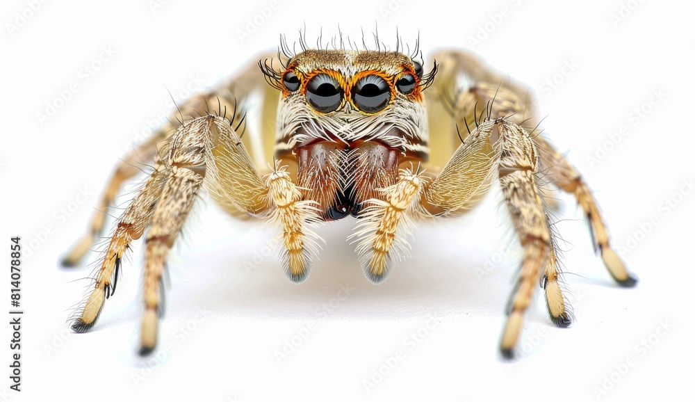 Fototapeta premium jumping spider isolated on a white background