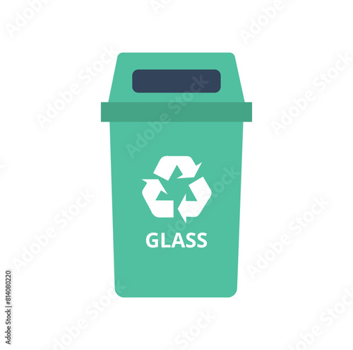 Isolated glass recycling container symbol 
