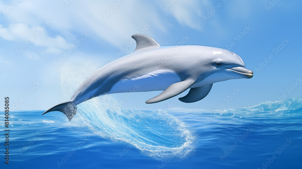 Obraz premium Dolphin Image, Pattern Style, For Wallpaper, Desktop Background, Smartphone Phone Case, Computer Screen, Cell Phone Screen, Smartphone Screen, 16:9 Format - PNG