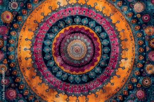 colorful and beautiful patterned fabrics  Arabian style carpet