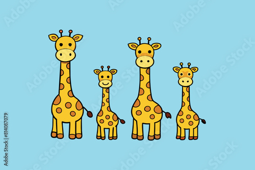 giraffe cartoon vector illustration