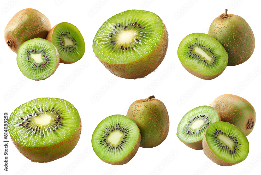Fototapeta premium A Cluster of Juicy Kiwifruit, Ripe for the Picking