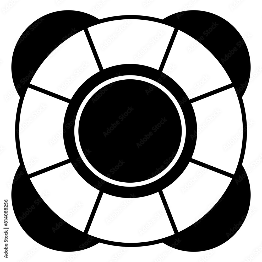Fototapeta premium Lifebouy icon on white background