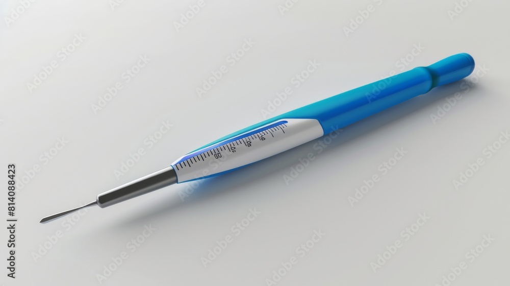 a digital thermometer, a common medical tool, displayed isolated on white. a digital thermometer, a common medical tool, displayed isolated on white.