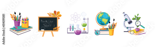 Back to School Item and Object Vector Composition Set