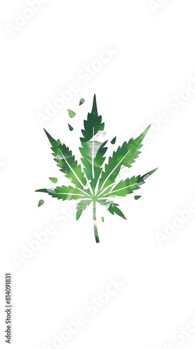 cannabis leave isolated on white background. marijuana icon, template, symbol, herbal medicine