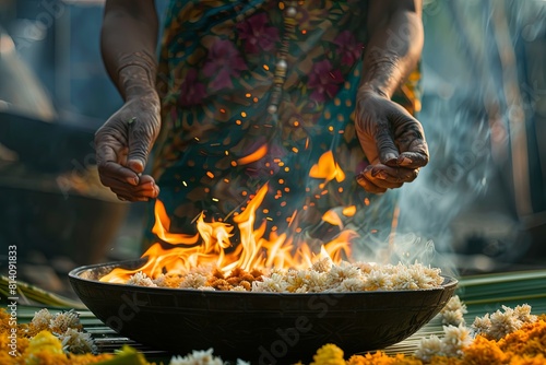 Happy Pongal Holiday Harvest Festival of Tamil Nadu . background. South India/ festival Pongal Makar Sankranti photo