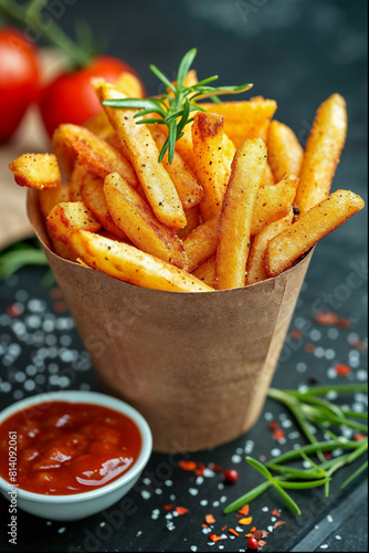 french fries rustic food photography