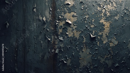 Close-up texture of peeling paint on a metal surface © cac_tus