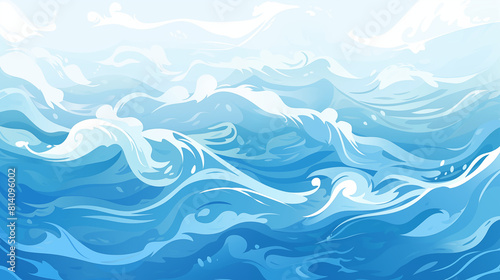 Ocean Image, Pattern Style, For Wallpaper, Desktop Background, Smartphone Phone Case, Computer Screen, Cell Phone Screen, Smartphone Screen, 16:9 Format - PNG