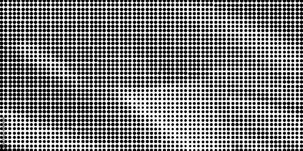 Modern abstract gradient black halftone dots background minimal pop art template design for texture illustration, luxury black and white futuristic design in geometric shape and seamless pattern. Modern abstract gradient black halftone dots background minimal pop art template design for texture illustration, luxury black and white futuristic design in geometric shape and seamless pattern.