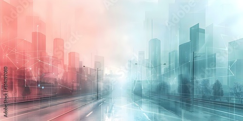 Nextgen digital city with IoT data and transformation for modern communities. Concept Smart Cities, IoT Data, Digital Transformation, Modern Communities, Technology Integration