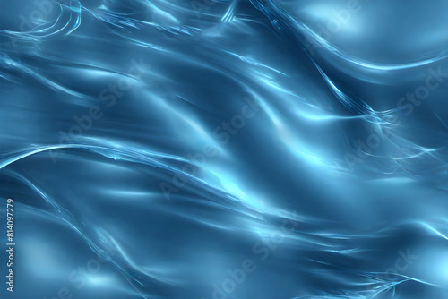 Blue desktop background, blue banner with white waves and gradients