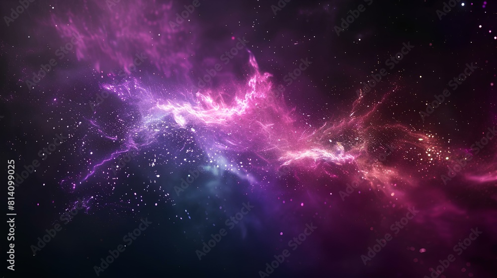 Naklejka premium Interstellar space, stars, dust and gas in deep space.