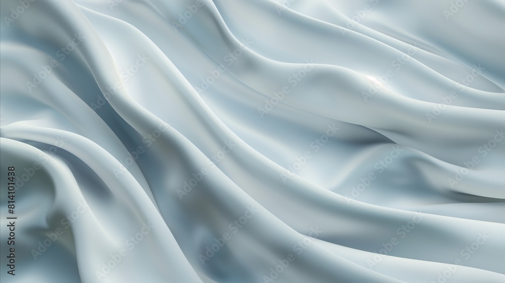 Elegant waves of a soft satin fabric in a serene blue hue Elegant waves of a soft satin fabric in a serene blue hue