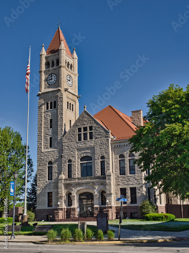 The Greene County Courthouse  in Xenia, Ohio. A Richardsonian Romanesque style building. 