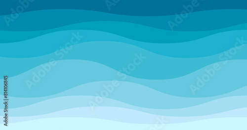 vector blue abstract ocean water waves
