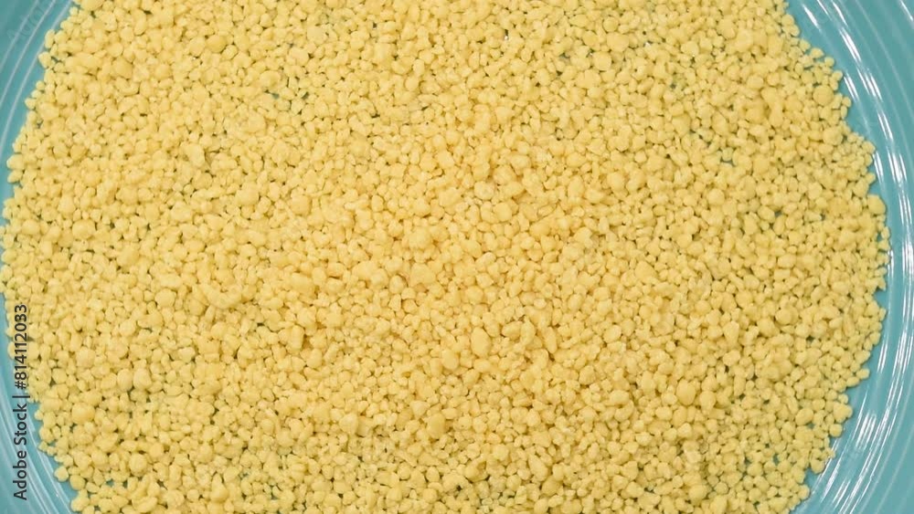 Grattini egg pasta,macro close-up,rotating video Grattini egg pasta,macro close-up,rotating video