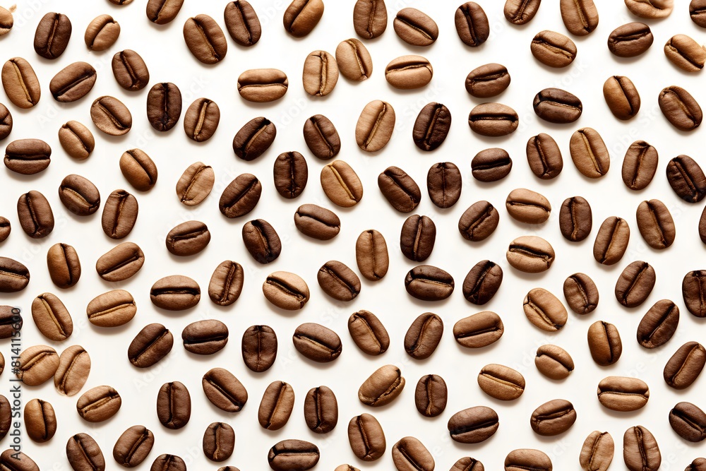 Obraz premium coffee beans repeating line pattern generative ai