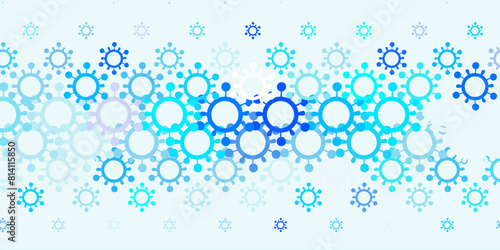 Light BLUE vector texture with disease symbols.
