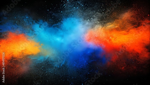 Abstract colorful background with space. Orange and blue abstract wallpaper © Artak