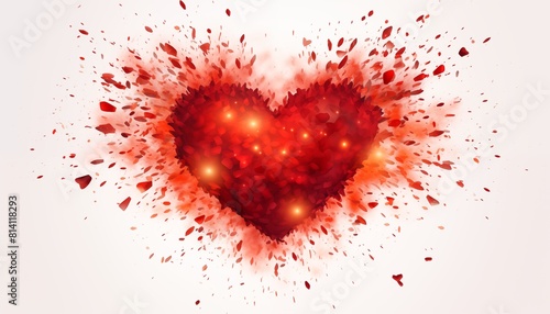 heart made of red splashes