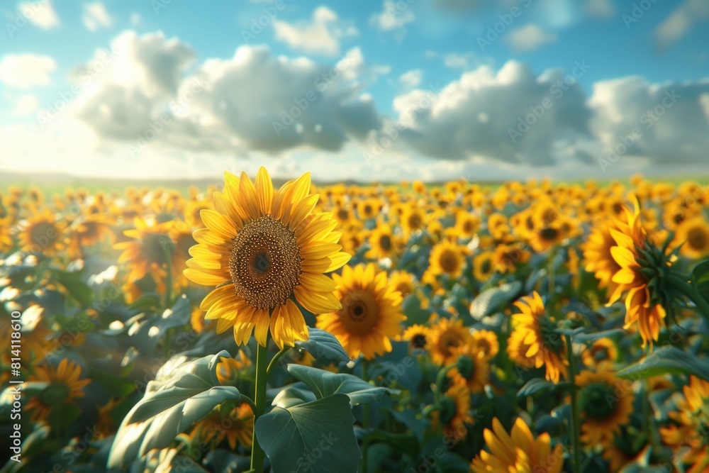 Obraz premium field of sunflowers