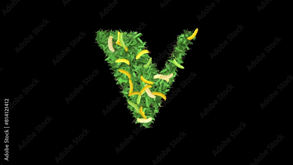 Botanical Alphabet Typography: Letter 'V' in Banana with leaves and Branches, This video offers a captivating blend of typography and nature. Botanical Alphabet Typography: Letter 'V' in Banana with leaves and Branches, This video offers a captivating blend of typography and nature.