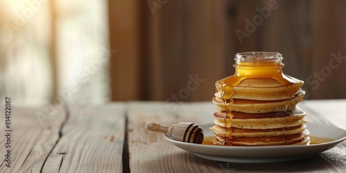 pancakes with honey Generative AI