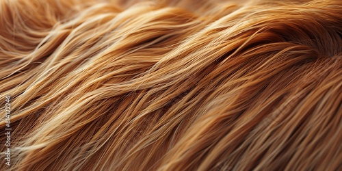 Blond hair as background  closeup. Texture of human hair