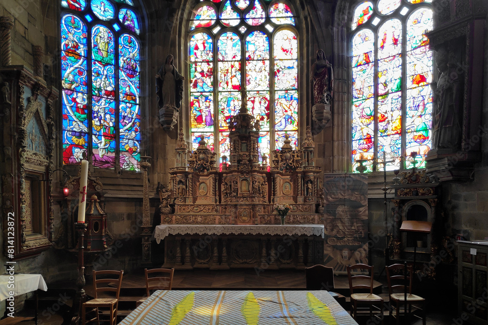 The altar of the church of Saint-Germain in Pleyben